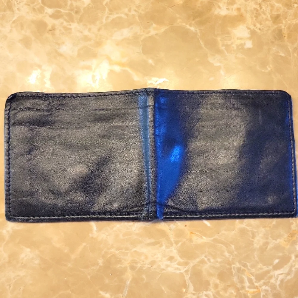Black Money & Card Holder Genuine Leather Accessory